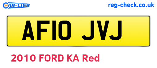 AF10JVJ are the vehicle registration plates.