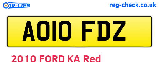 AO10FDZ are the vehicle registration plates.