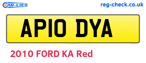 AP10DYA are the vehicle registration plates.