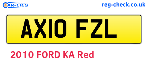 AX10FZL are the vehicle registration plates.