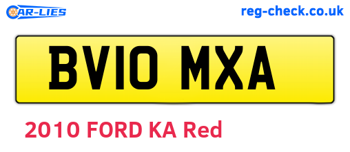 BV10MXA are the vehicle registration plates.