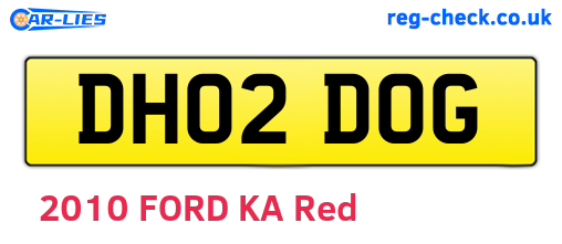 DH02DOG are the vehicle registration plates.