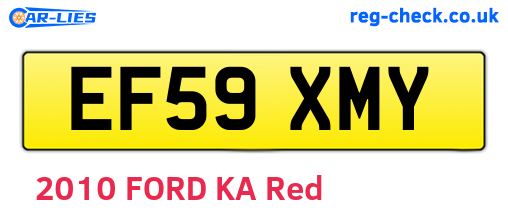 EF59XMY are the vehicle registration plates.