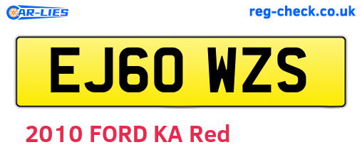 EJ60WZS are the vehicle registration plates.
