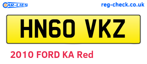 HN60VKZ are the vehicle registration plates.