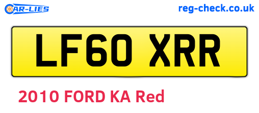 LF60XRR are the vehicle registration plates.