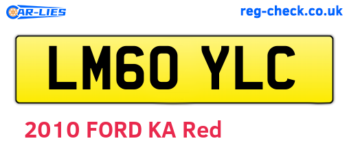 LM60YLC are the vehicle registration plates.