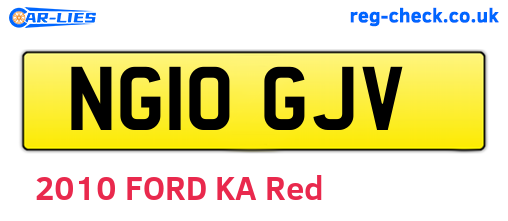 NG10GJV are the vehicle registration plates.