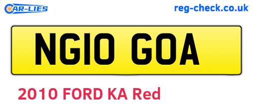 NG10GOA are the vehicle registration plates.