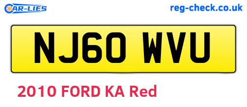 NJ60WVU are the vehicle registration plates.