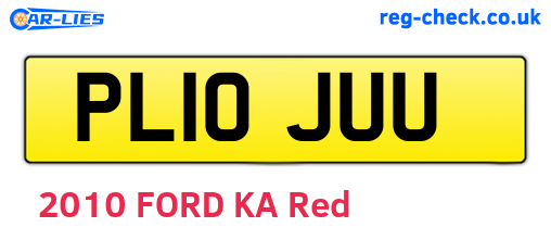 PL10JUU are the vehicle registration plates.