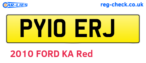 PY10ERJ are the vehicle registration plates.