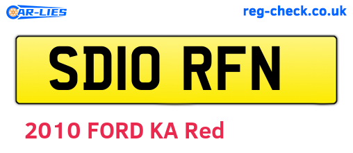 SD10RFN are the vehicle registration plates.