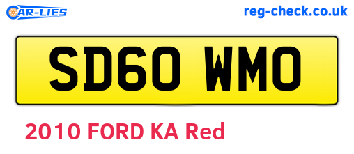 SD60WMO are the vehicle registration plates.