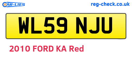 WL59NJU are the vehicle registration plates.