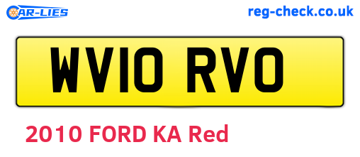 WV10RVO are the vehicle registration plates.