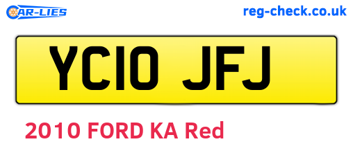 YC10JFJ are the vehicle registration plates.