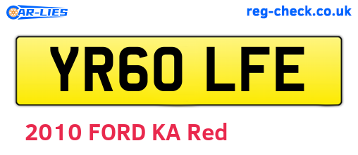YR60LFE are the vehicle registration plates.