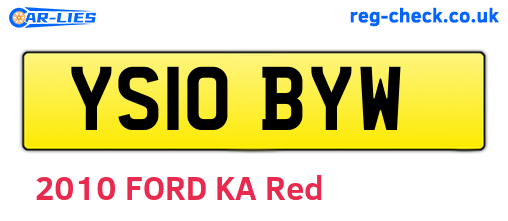 YS10BYW are the vehicle registration plates.