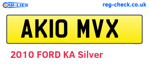 AK10MVX are the vehicle registration plates.