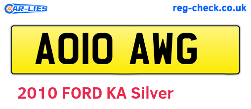 AO10AWG are the vehicle registration plates.