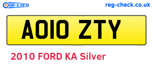 AO10ZTY are the vehicle registration plates.
