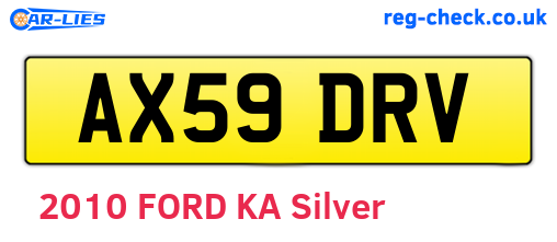 AX59DRV are the vehicle registration plates.