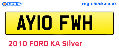 AY10FWH are the vehicle registration plates.