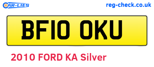 BF10OKU are the vehicle registration plates.
