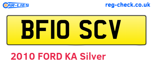 BF10SCV are the vehicle registration plates.