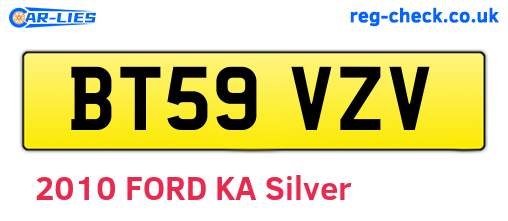 BT59VZV are the vehicle registration plates.