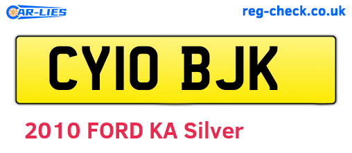 CY10BJK are the vehicle registration plates.