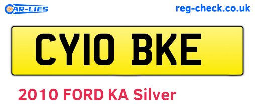 CY10BKE are the vehicle registration plates.