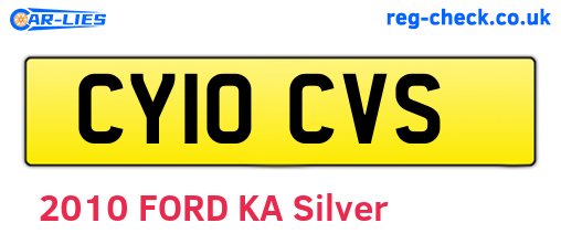 CY10CVS are the vehicle registration plates.