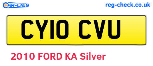 CY10CVU are the vehicle registration plates.