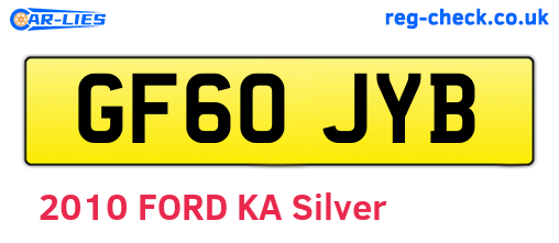 GF60JYB are the vehicle registration plates.