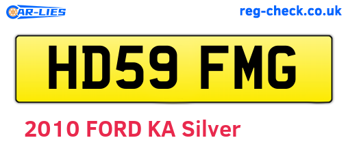 HD59FMG are the vehicle registration plates.