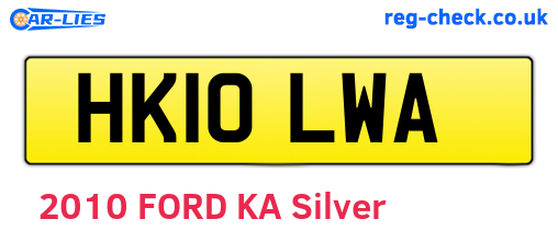 HK10LWA are the vehicle registration plates.