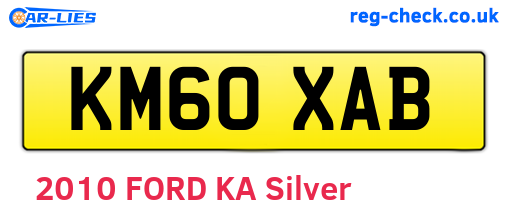 KM60XAB are the vehicle registration plates.