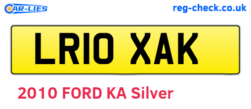 LR10XAK are the vehicle registration plates.