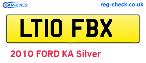 LT10FBX are the vehicle registration plates.