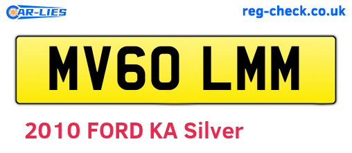 MV60LMM are the vehicle registration plates.
