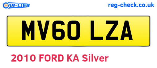 MV60LZA are the vehicle registration plates.