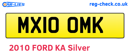 MX10OMK are the vehicle registration plates.