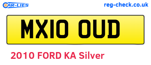 MX10OUD are the vehicle registration plates.