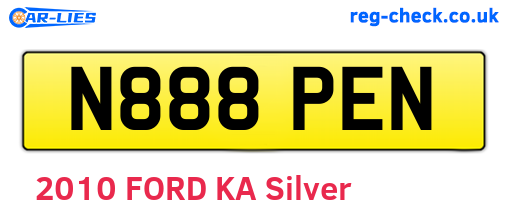 N888PEN are the vehicle registration plates.