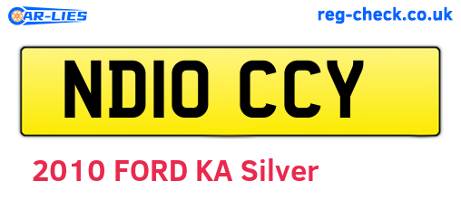 ND10CCY are the vehicle registration plates.