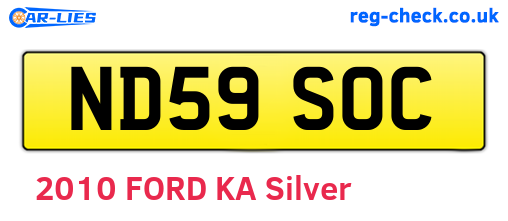 ND59SOC are the vehicle registration plates.
