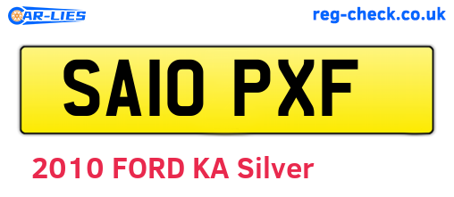 SA10PXF are the vehicle registration plates.