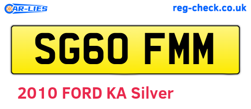SG60FMM are the vehicle registration plates.